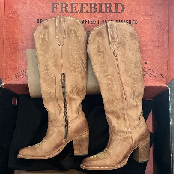 Freebird Panama Beige Western Cowgirl Boots - Picture 3 of 11